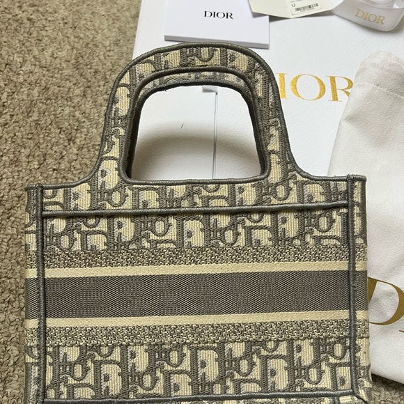 Dior Gray Mini Book Tote - Picture 6 of 13